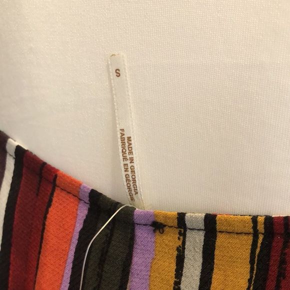 FREE PEOPLE Spaghetti Strap Rainbow Longline Tank W. Open Sides Sz Small NWT - Picture 10 of 10